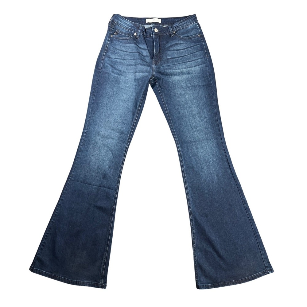 KanCan Women's 30 Trisha Mid Rise Classic Flare Jeans Dark Wash Jeans KC6102D-OP